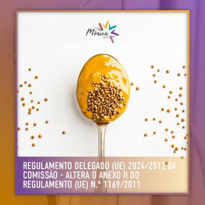 REGULAMENTO DELEGADO (UE) 2024/2512 DA COMISSÃO - altera o anexo II do Regulamento (UE) n.º 1169/2011