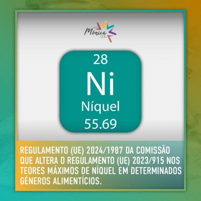 REGULAMENTO (UE) 2024/1987 DA COMISSÃO que altera o Regulamento (UE) 2023/915 nos teores máximos de níquel em determinados géneros alimentícios.
