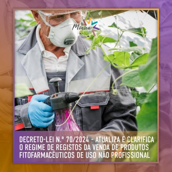 Saiu ontem o Decreto-Lei n.º 70/2024 que atualiza e clarifica o regime de registos da venda de produtos fitofarmacêuticos de uso não profissional Saiu ontem o Decreto-Lei n.º 70/2024 que atualiza e clarifica o regime de registos da venda de produtos fitofarmacêuticos de uso não profissional